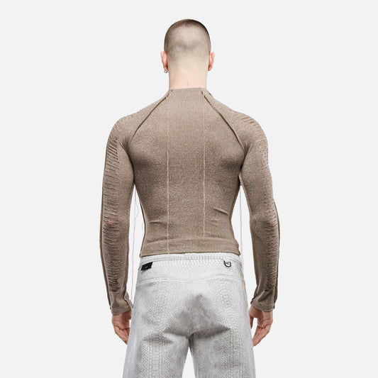 SLICED LONG SLEEVE T-SHIRT Futuristic sparkle FABRIC BY NUR HEKTOR