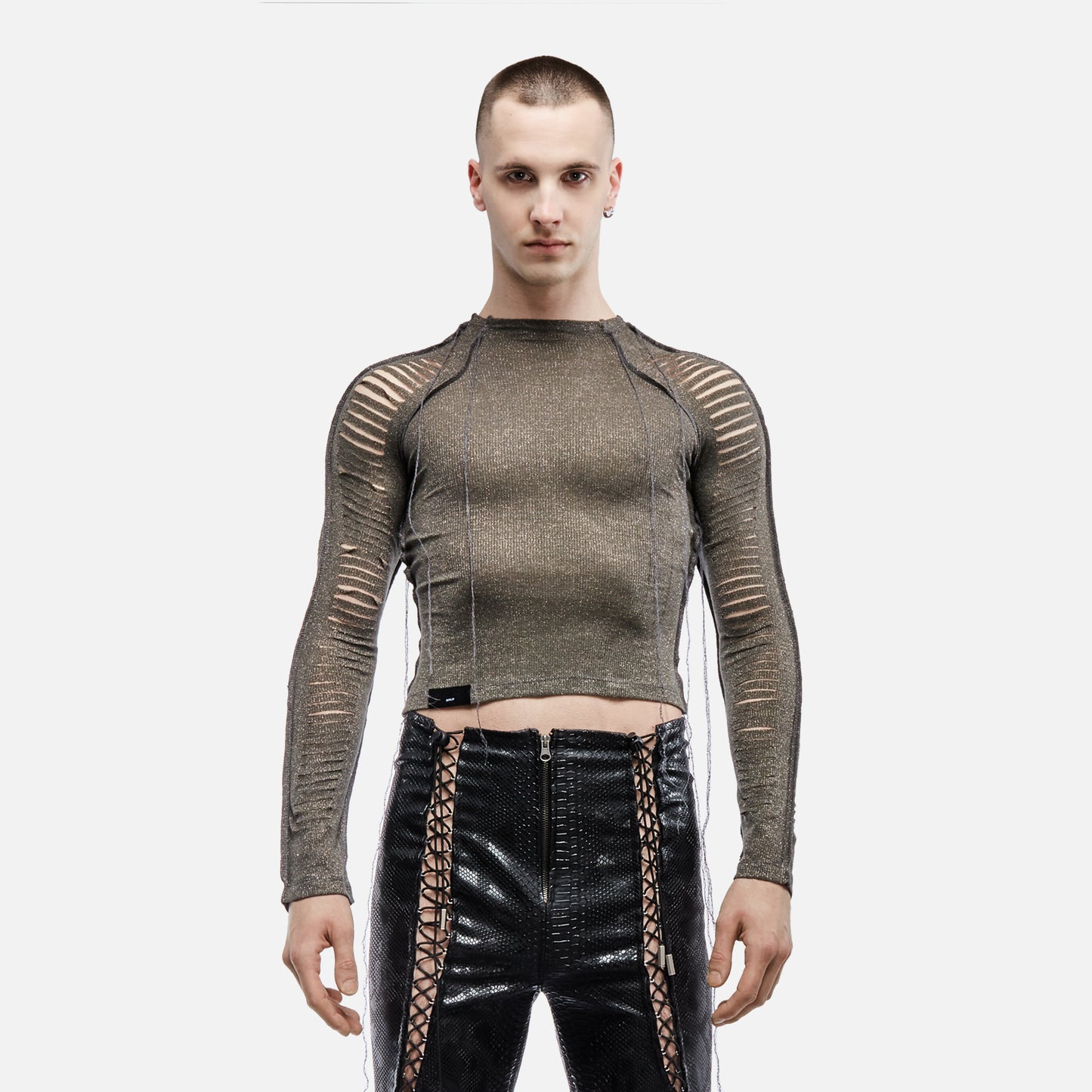 SLICED LONG SLEEVE T-SHIRT Futuristic sparkle FABRIC BY NUR HEKTOR
