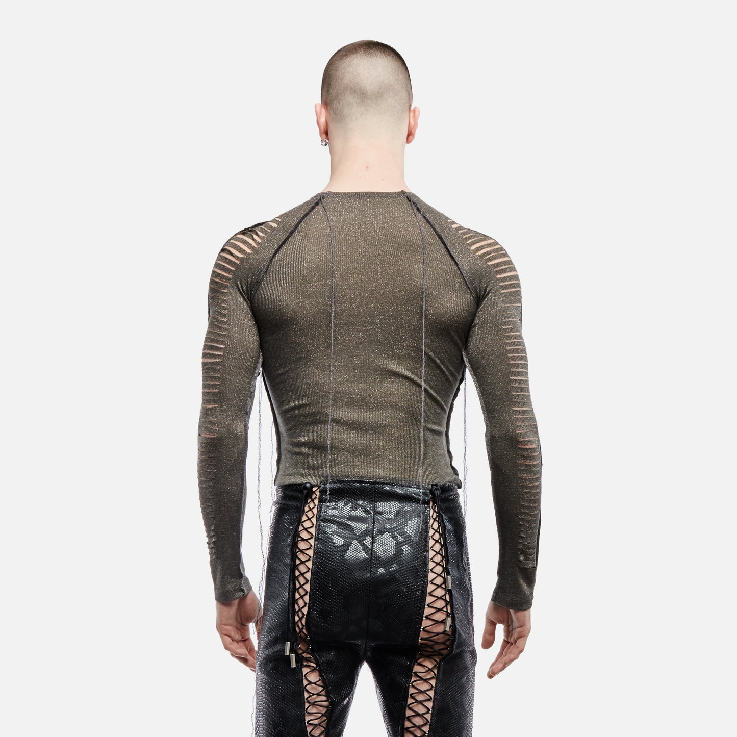 SLICED LONG SLEEVE T-SHIRT Futuristic sparkle FABRIC BY NUR HEKTOR