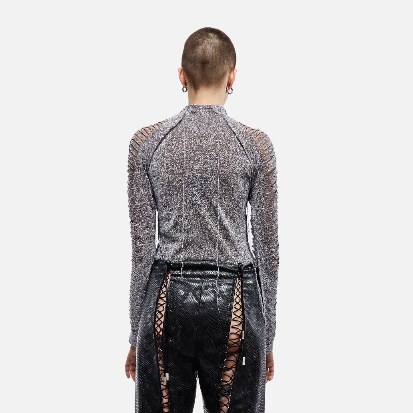 SLICED LONG SLEEVE T-SHIRT Futuristic sparkle FABRIC BY NUR HEKTOR