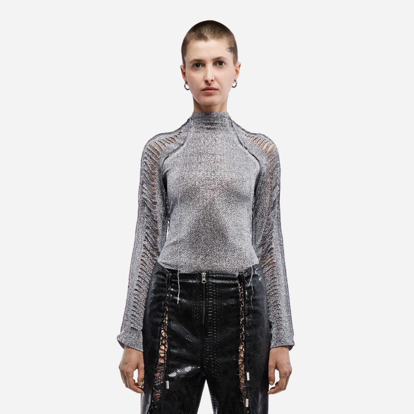 SLICED LONG SLEEVE T-SHIRT Futuristic sparkle FABRIC BY NUR HEKTOR