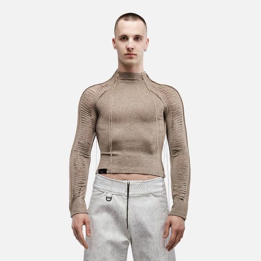 SLICED LONG SLEEVE T-SHIRT Futuristic sparkle FABRIC BY NUR HEKTOR