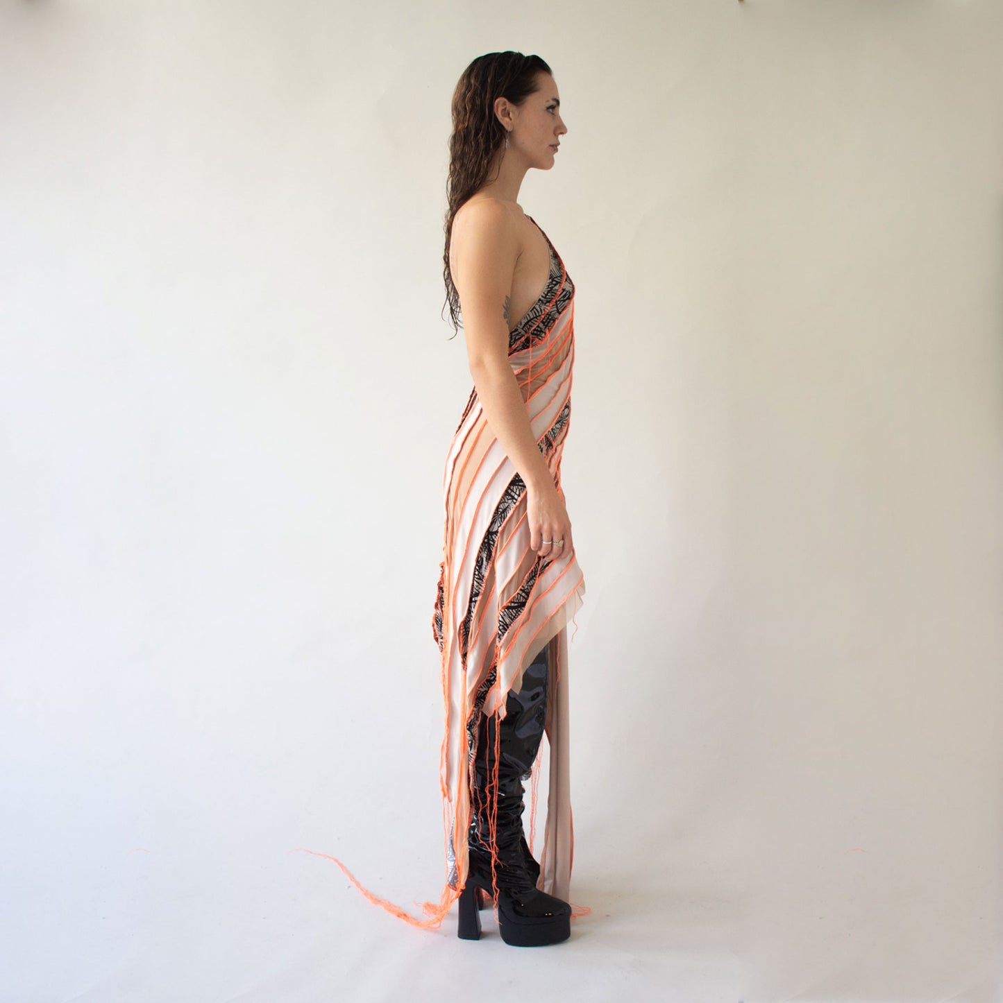 Patchwork stretch dress, size s/m, unique style